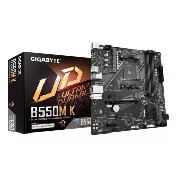 Mātesplate GIGABYTE B550M K - AMD Ryzen 5000, DDR4 līdz 4733MHz, PCIe 4.0 M.2, 1GbE LAN