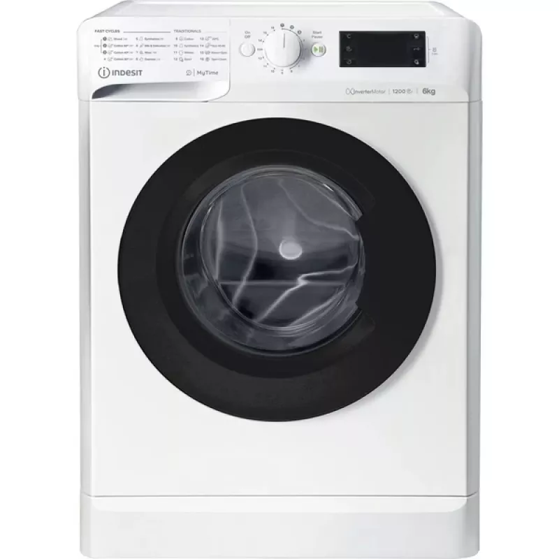 Indesit MTWSE 61294 WK EE veļas mazgājamā mašīna, priekšējā ielāde, 6 kg, 1151 RPM, balta