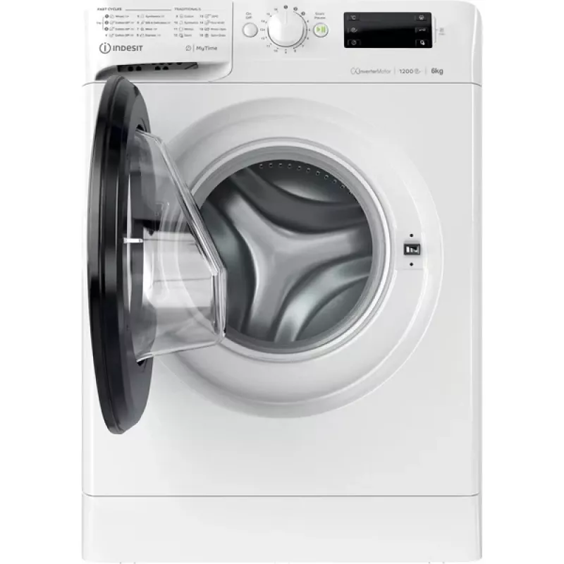 Indesit MTWSE 61294 WK EE veļas mazgājamā mašīna, priekšējā ielāde, 6 kg, 1151 RPM, balta