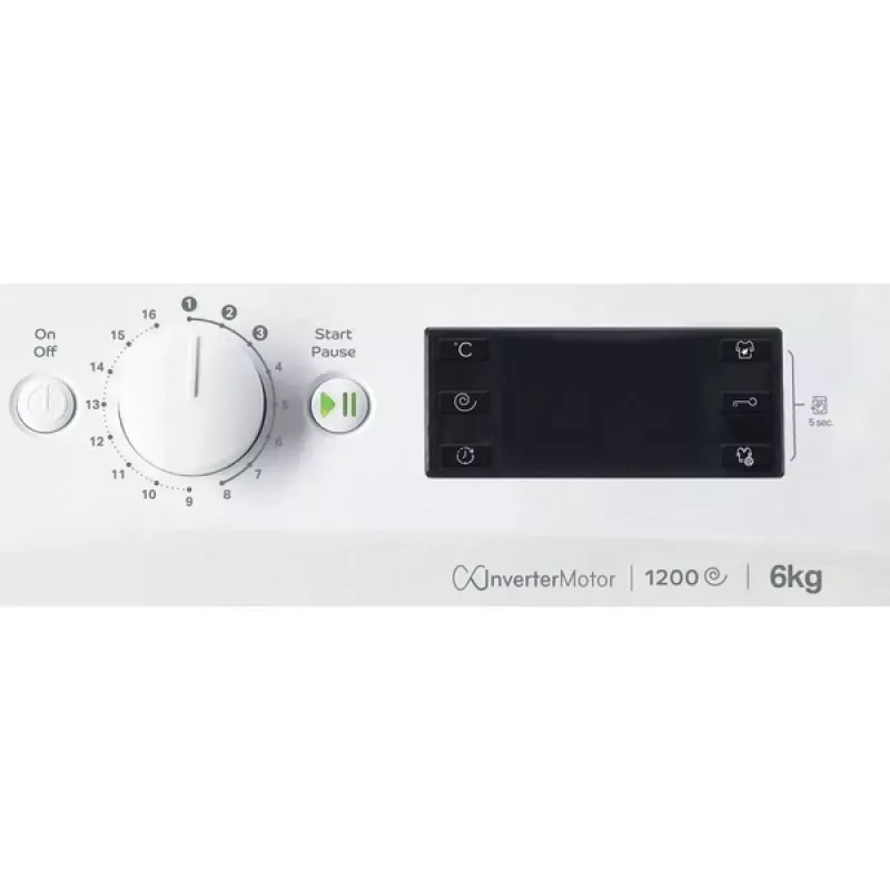 Indesit MTWSE 61294 WK EE veļas mazgājamā mašīna, priekšējā ielāde, 6 kg, 1151 RPM, balta
