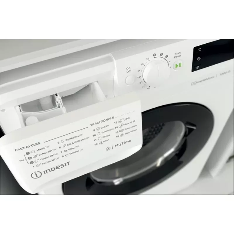 Indesit MTWSE 61294 WK EE veļas mazgājamā mašīna, priekšējā ielāde, 6 kg, 1151 RPM, balta