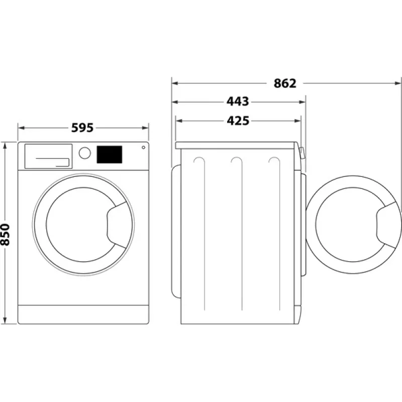Indesit MTWSE 61294 WK EE veļas mazgājamā mašīna, priekšējā ielāde, 6 kg, 1151 RPM, balta