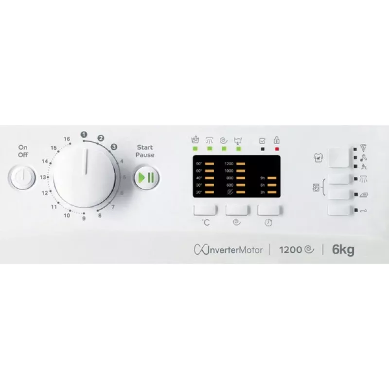 Indesit MTWSA 61294 WK EE veļas mazgājamā mašīna, priekšējā ielāde, 6 kg, 1151 RPM, balta