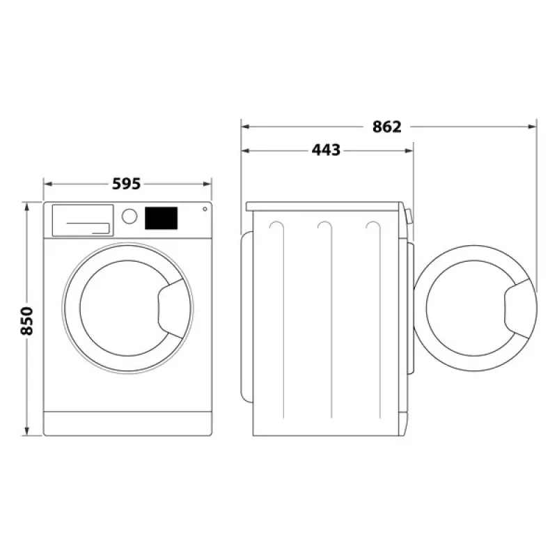 Indesit MTWSA 61294 WK EE veļas mazgājamā mašīna, priekšējā ielāde, 6 kg, 1151 RPM, balta