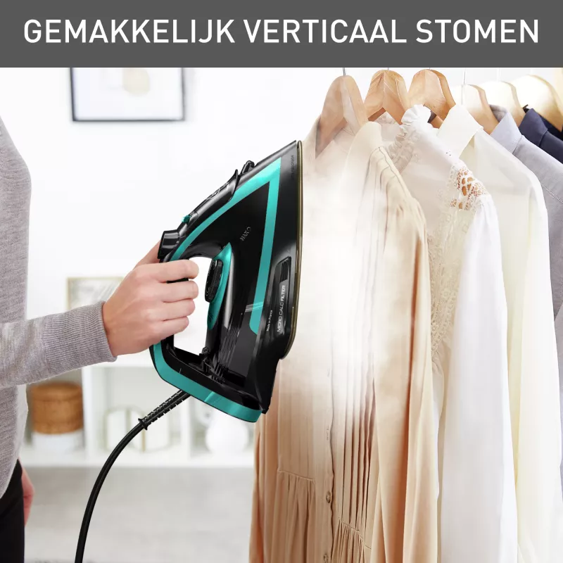 Tefal Puregliss FV8066 sausā un tvaika gludeklis ar Durilium AirGlide Autoclean zoli 3000 W Melns, Zils