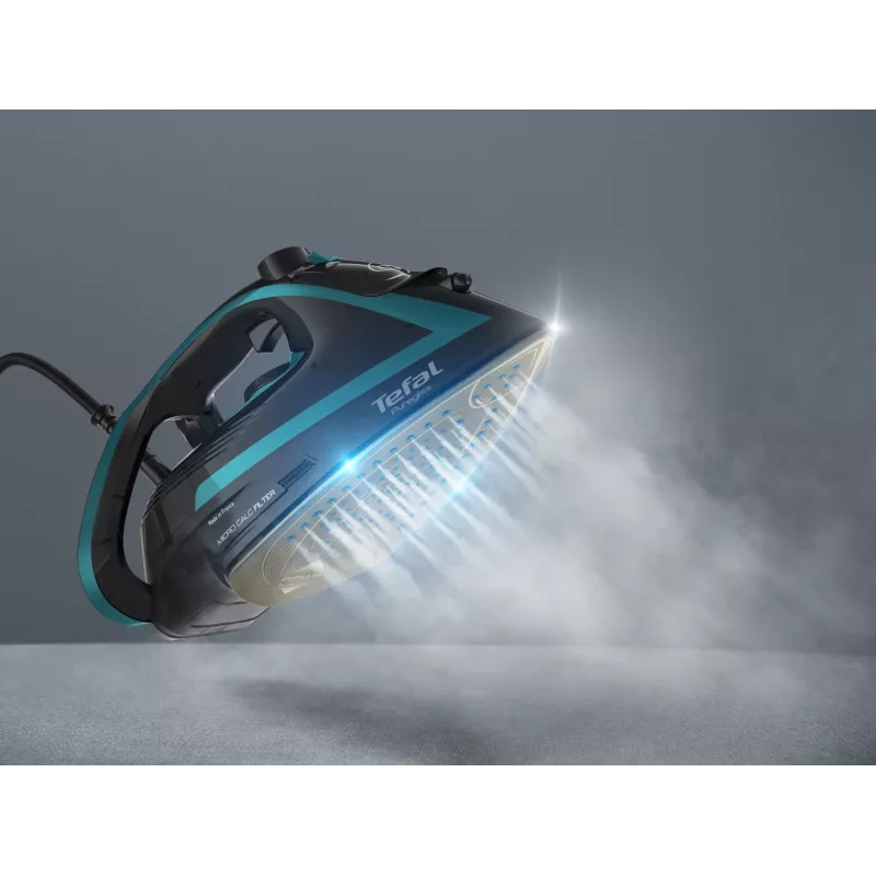 Tefal Puregliss FV8066 sausā un tvaika gludeklis ar Durilium AirGlide Autoclean zoli 3000 W Melns, Zils