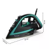 Tefal Puregliss FV8066 sausā un tvaika gludeklis ar Durilium AirGlide Autoclean zoli 3000 W Melns, Zils