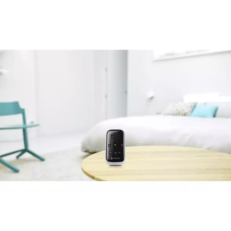 Audio mazuļa monitors Motorola PIP10 ar DECT bezvadu tehnoloģiju, augstas jutības mikrofonu, pārnēsājamu vecāku ierīci