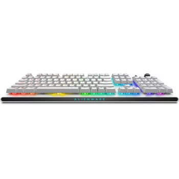 Alienware Tri-Mode AW920K spēļu tastatūra, USB + RF bezvadu + Bluetooth, balta