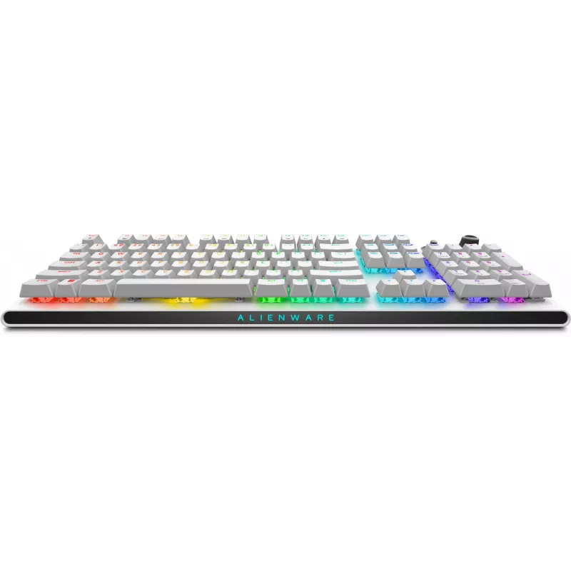 Alienware Tri-Mode AW920K spēļu tastatūra, USB + RF bezvadu + Bluetooth, balta