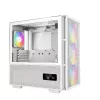 DeepCool CH560 Digital WH Mid-Tower datora kārba, E-ATX/ATX, rūdīts stikls, 3x 140 mm ARGB ventilatori, digitālais statusa displejs, USB-C, balta