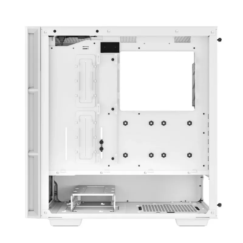 DeepCool CH560 Digital WH Mid-Tower datora kārba, E-ATX/ATX, rūdīts stikls, 3x 140 mm ARGB ventilatori, digitālais statusa displejs, USB-C, balta
