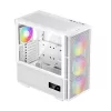 DeepCool CH560 Digital WH Mid-Tower datora kārba, E-ATX/ATX, rūdīts stikls, 3x 140 mm ARGB ventilatori, digitālais statusa displejs, USB-C, balta