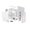 DeepCool CH560 Digital WH Mid-Tower datora kārba, E-ATX/ATX, rūdīts stikls, 3x 140 mm ARGB ventilatori, digitālais statusa displejs, USB-C, balta