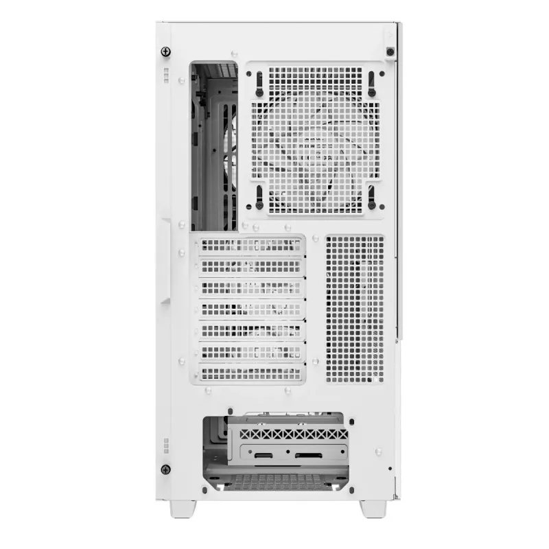 DeepCool CH560 Digital WH Mid-Tower datora kārba, E-ATX/ATX, rūdīts stikls, 3x 140 mm ARGB ventilatori, digitālais statusa displejs, USB-C, balta