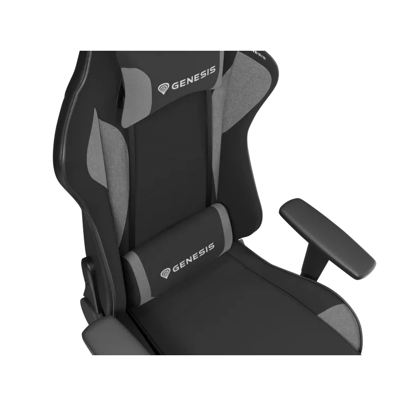 Spēļu krēsls GENESIS NITRO 440 G2 polsterēts sēdeklis Melns Pelēks Maks. svars 120 kg