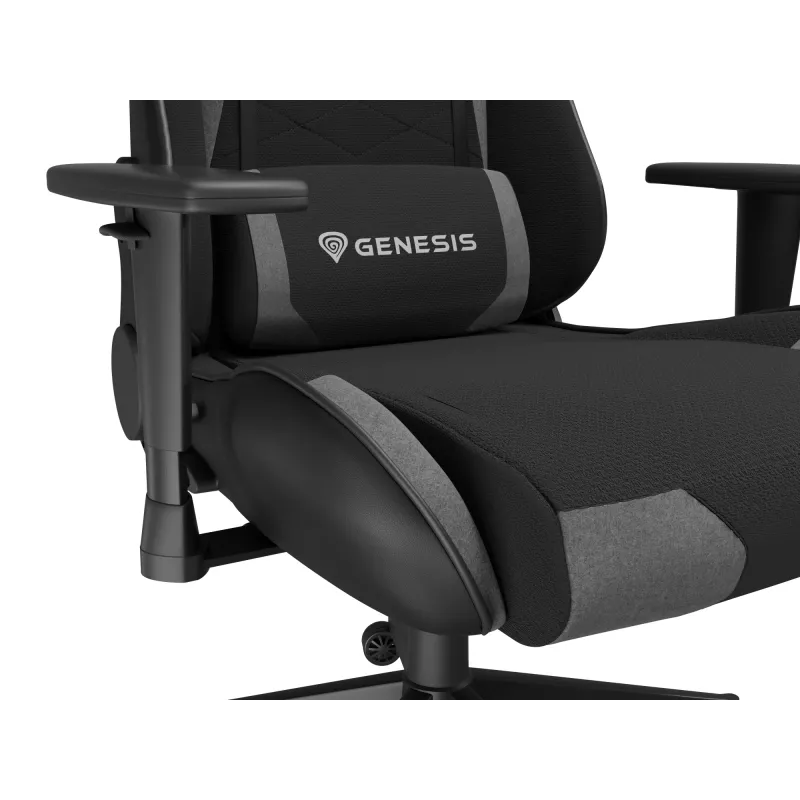 Spēļu krēsls GENESIS NITRO 440 G2 polsterēts sēdeklis Melns Pelēks Maks. svars 120 kg