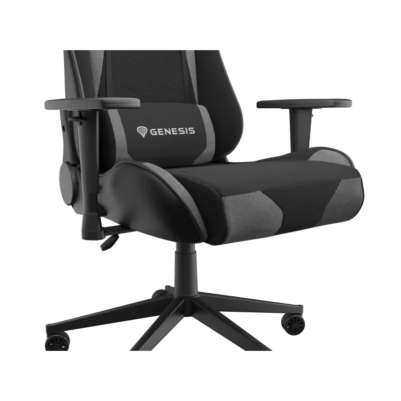 Spēļu krēsls GENESIS NITRO 440 G2 polsterēts sēdeklis Melns Pelēks Maks. svars 120 kg