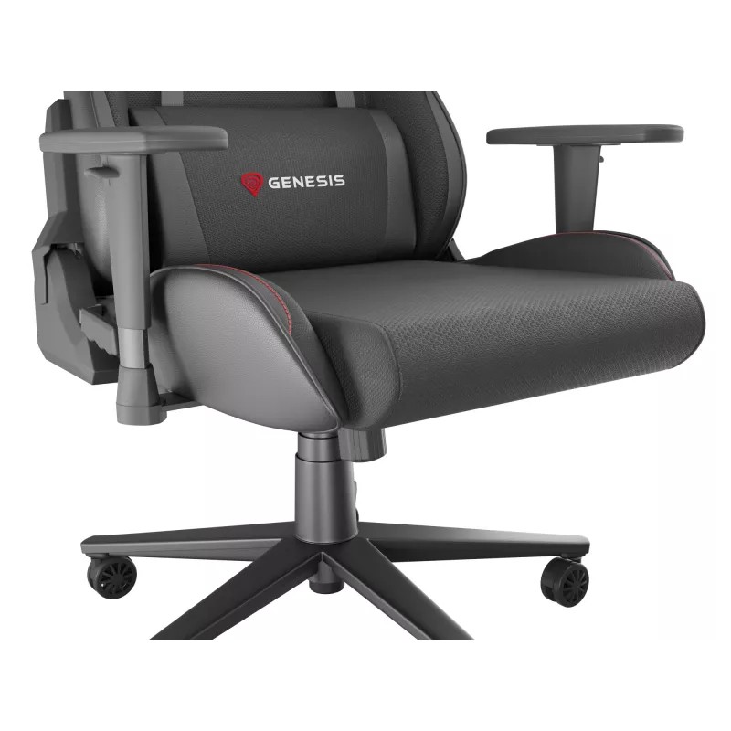 GENESIS Nitro 550 G2 universāls spēļu krēsls, polsterēts sēdeklis, melns