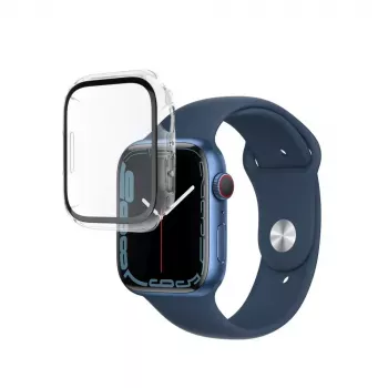 FIXED aizsargstikls Apple Watch 45mm Series 8 — caurspīdīgs polikarbonāts, pilns rāmis
