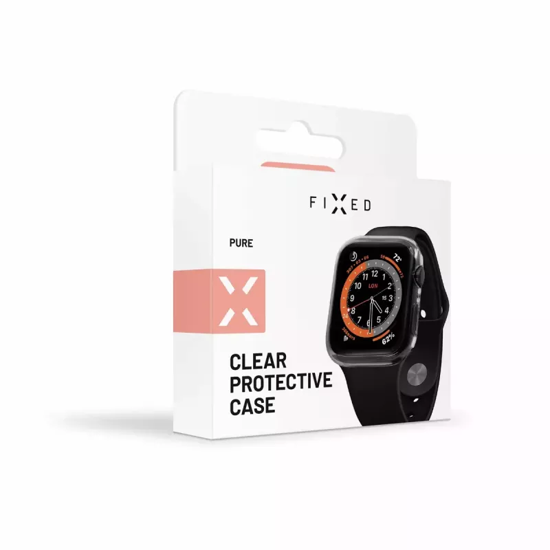 FIXED aizsargstikls Apple Watch 45mm Series 8 — caurspīdīgs polikarbonāts, pilns rāmis