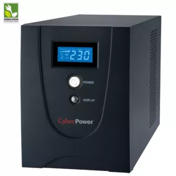 Nepārtrauktās barošanas avots CYBERPOWER VALUE2200EILCD, 2.2 kVA (1320 W), 6 AC kontaktligzdas, AVR, LCD, torņa tips, 230 V
