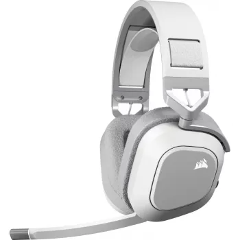 Corsair HS80 MAX bezvadu spēļu austiņas – balta