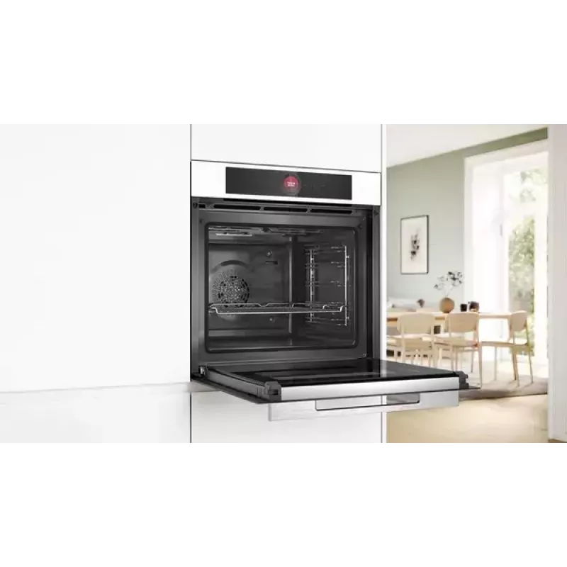 Iebūvējamā elektriskā cepeškrāsns Bosch HBG7721W1S, pirolīzes tīrīšana, balta