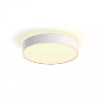Philips Hue White ambience Enrave vidēja izmēra griestu lampa, viedā griestu lampa, Bluetooth, balta, LED, metāls, nemaināmas spuldzes