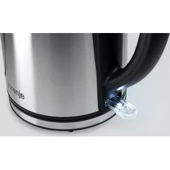 Gorenje K15DWS elektriskā tējkanna 1.5 L 2200 W Melna, Nerūsējošais tērauds