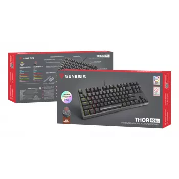 GENESIS Thor 404 TKL tastatūra Gaming USB QWERTY US English Melna