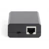DIGITUS Gigabit PoE+ Sadalītājs, 10/100/1000 Mbps, 24W Ieeja: 802.3at PoE, Izeja: 5V/2A, 9V/2A, 12V/2A, plastmasas korpuss, melns