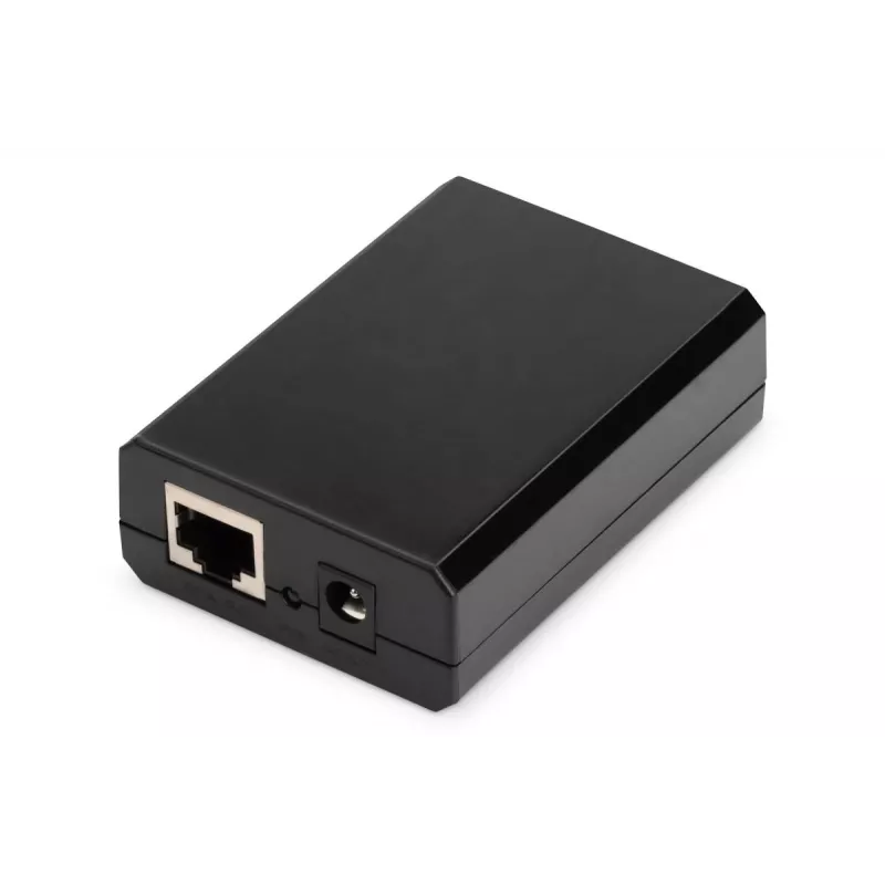 DIGITUS Gigabit PoE+ Sadalītājs, 10/100/1000 Mbps, 24W Ieeja: 802.3at PoE, Izeja: 5V/2A, 9V/2A, 12V/2A, plastmasas korpuss, melns