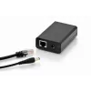 DIGITUS Gigabit PoE+ Sadalītājs, 10/100/1000 Mbps, 24W Ieeja: 802.3at PoE, Izeja: 5V/2A, 9V/2A, 12V/2A, plastmasas korpuss, melns