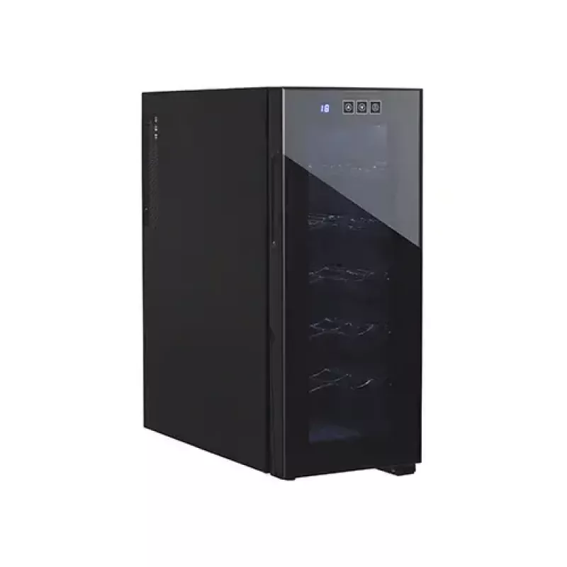 Termoelektriskais vīna dzesētājs Adler AD 8083 — 12 pudelēm, brīvstāvošs, melns, 33 L, 12–18 °C