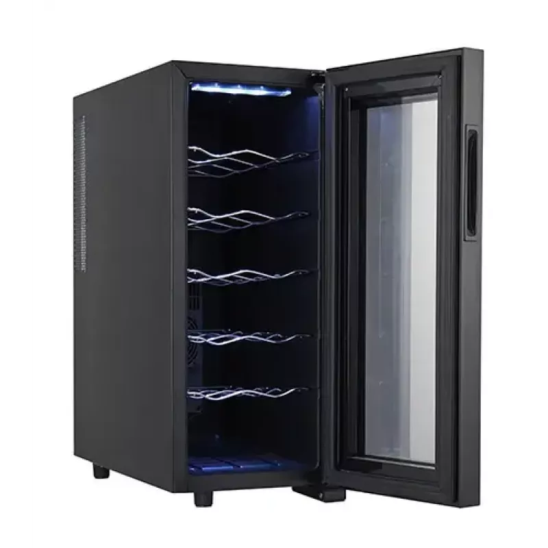 Termoelektriskais vīna dzesētājs Adler AD 8083 — 12 pudelēm, brīvstāvošs, melns, 33 L, 12–18 °C