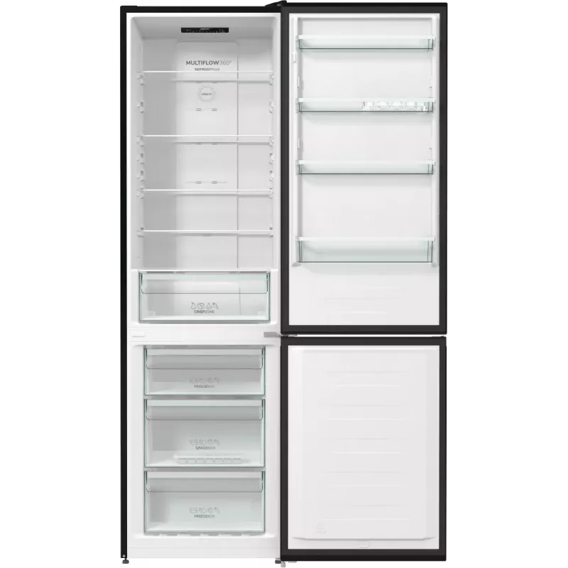 Gorenje NRK6202EBXL4 ledusskapis ar saldētavu, brīvi stāvošs, 331 L, melns