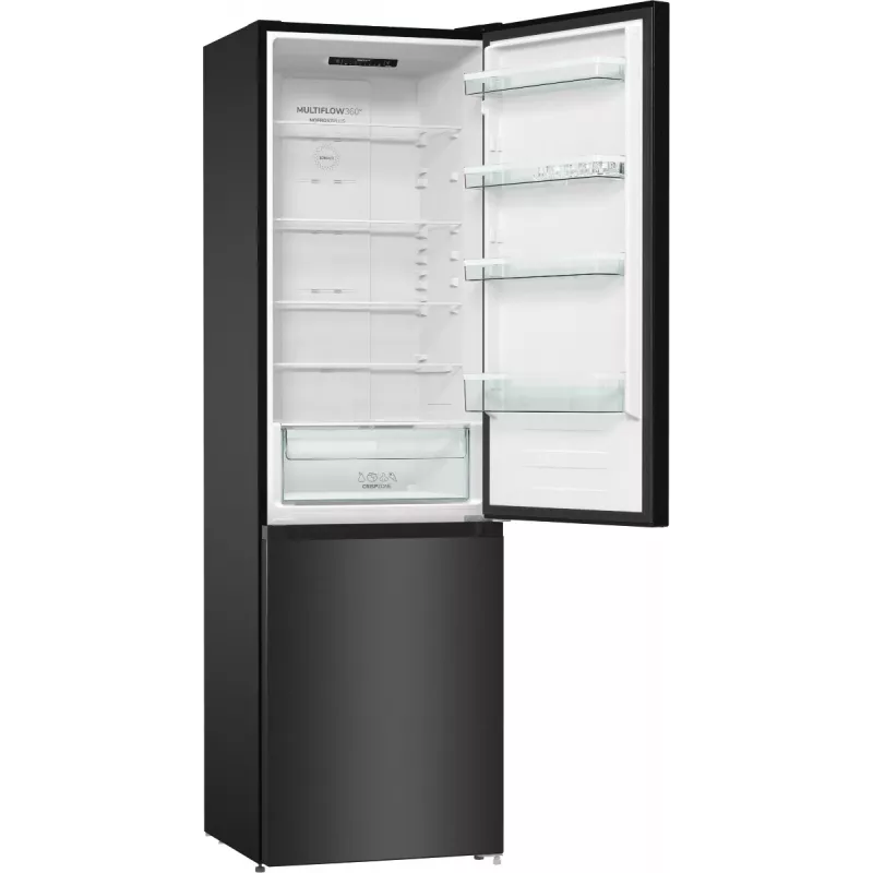 Gorenje NRK6202EBXL4 ledusskapis ar saldētavu, brīvi stāvošs, 331 L, melns