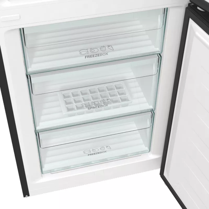 Gorenje NRK6202EBXL4 ledusskapis ar saldētavu, brīvi stāvošs, 331 L, melns