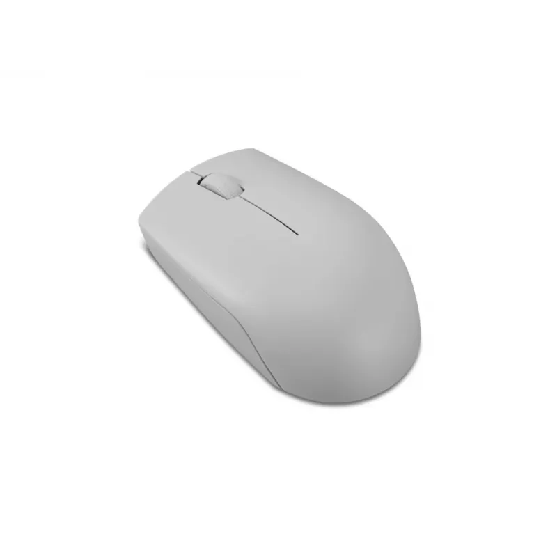 Bezvadu pele Lenovo Compact Mouse Arctic Grey — ambidextra, RF bezvadu, 1000 DPI, 3 pogas, ar bateriju