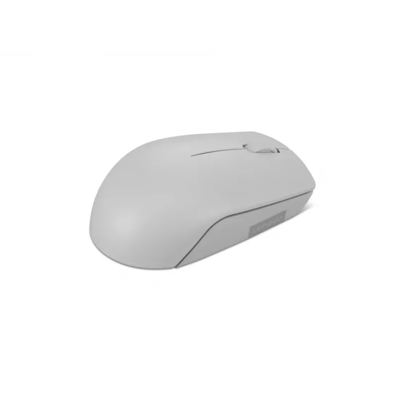 Bezvadu pele Lenovo Compact Mouse Arctic Grey — ambidextra, RF bezvadu, 1000 DPI, 3 pogas, ar bateriju