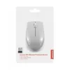 Bezvadu pele Lenovo Compact Mouse Arctic Grey — ambidextra, RF bezvadu, 1000 DPI, 3 pogas, ar bateriju