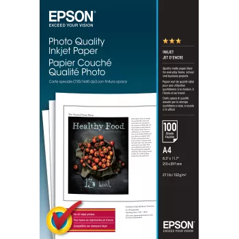 Epson Photo Quality Inkjet Paper A4 100 loksnes matēts papīrs