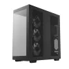DeepCool CH780 Full Tower korpuss spēļu datoram, E-ATX, rūdīta stikla sānu panelis ar logu, bez barošanas avota, melns