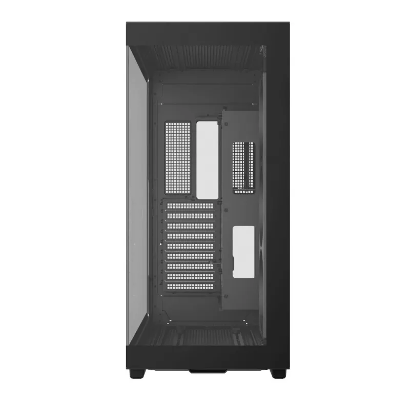 DeepCool CH780 Full Tower korpuss spēļu datoram, E-ATX, rūdīta stikla sānu panelis ar logu, bez barošanas avota, melns