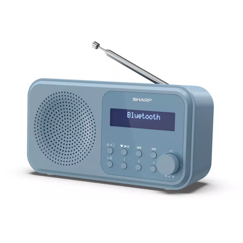 Sharp DR-P420(BL) Tokyo Pārnēsājams Digitālais Radio, DAB, DAB+, FM, 2 W, AAC