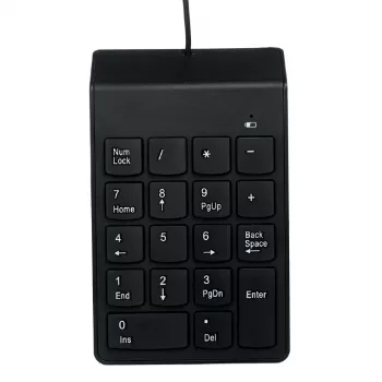 Ciparu tastatūra GEMBIRD KPD-U-03 USB 18 taustiņu šķērsslēdži, 1,45 m kabelis, melna