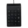Ciparu tastatūra GEMBIRD KPD-U-03 USB 18 taustiņu šķērsslēdži, 1,45 m kabelis, melna