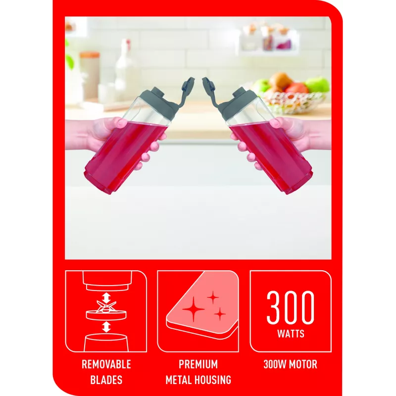 Tefal Mix&Move BL15FD 0.6 L Galda blenderis 300 W Nerūsējošais tērauds