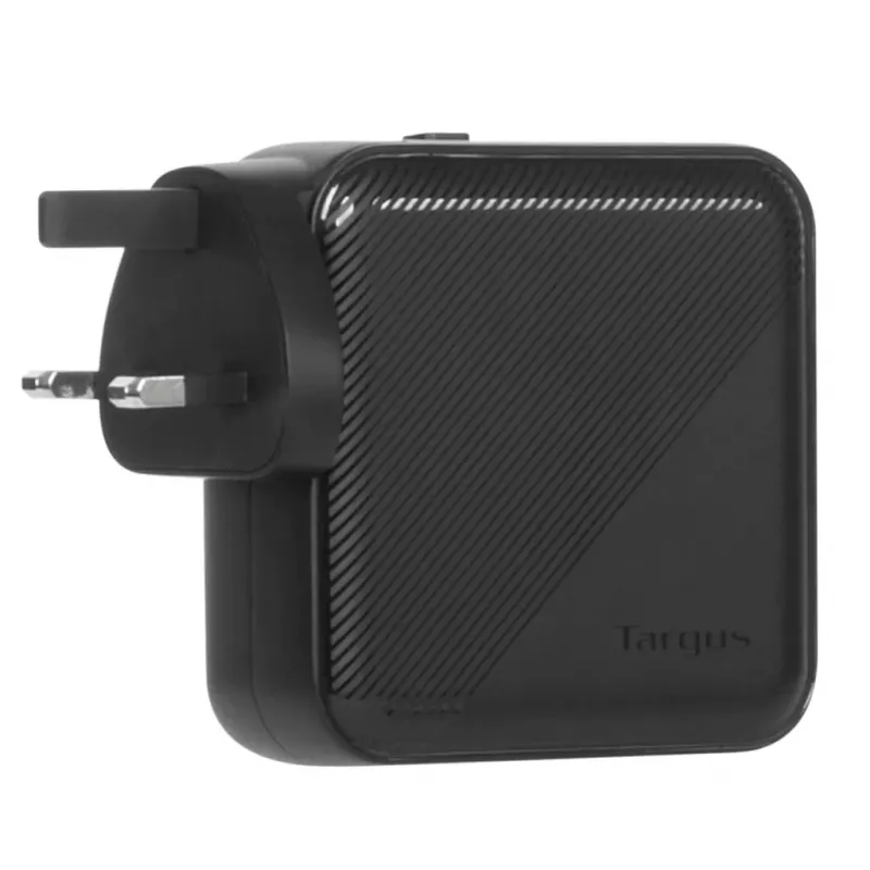 Targus APA109GL 100W GaN sienas lādētājs, melns, universāls, ātra uzlāde